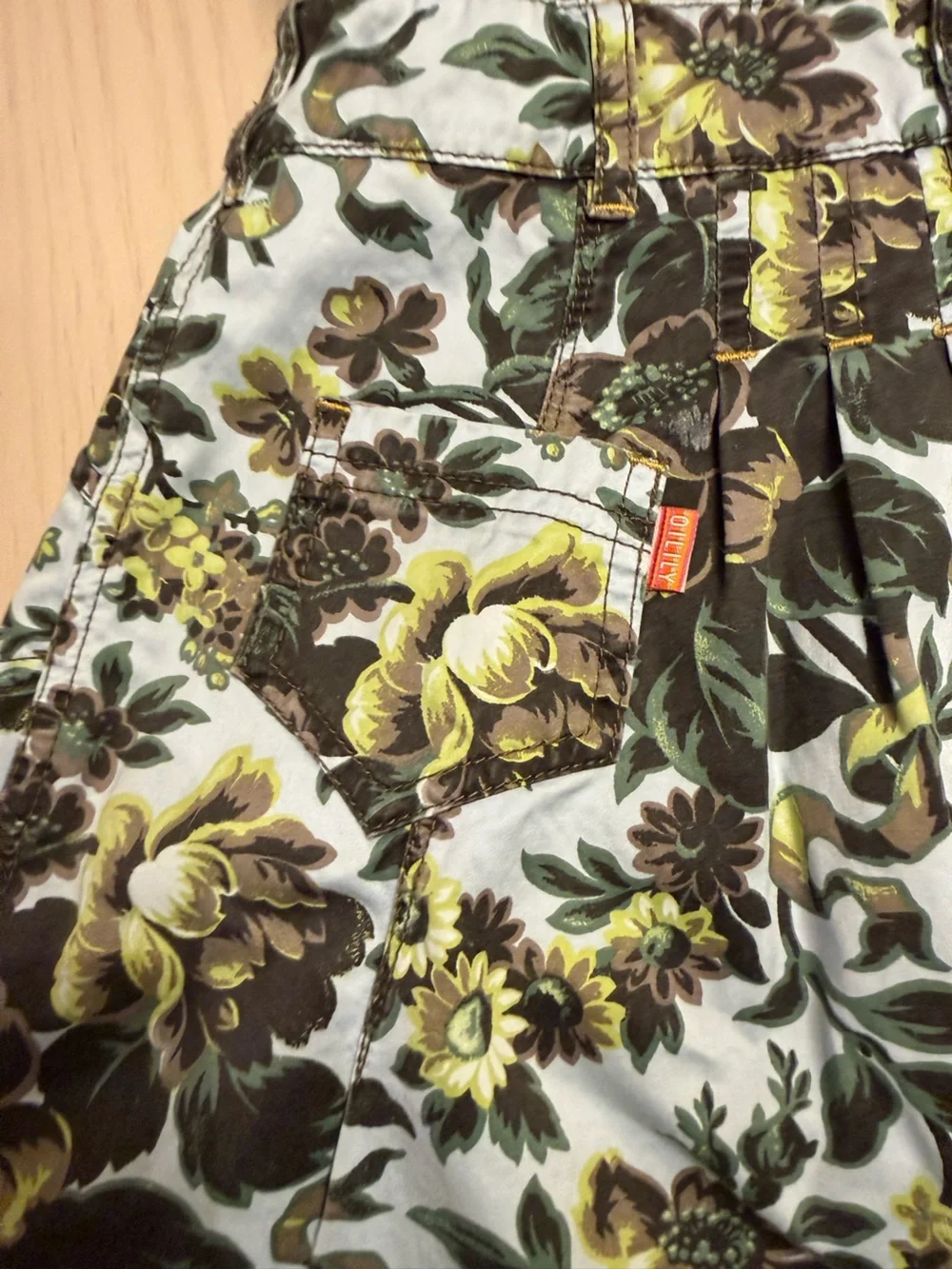 Oilily girls size 128 8 floral green jumper dress sleeveless rare